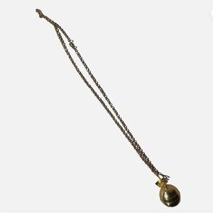 FULL 2009 Estee Lauder BRONZE GODDESS Solid  Compact Pendant Long Chain Necklace